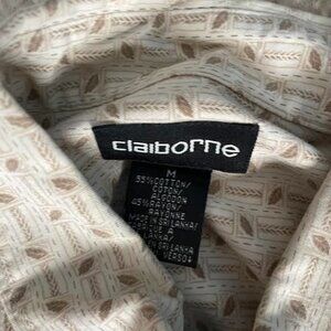 Claiborne Mens Long Sleeve Medium Printed Dress Shirt